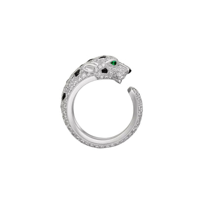 [Leaves]PANTHÈRE DE DIAMOND HALF-PAVÉ MEDIUM RING