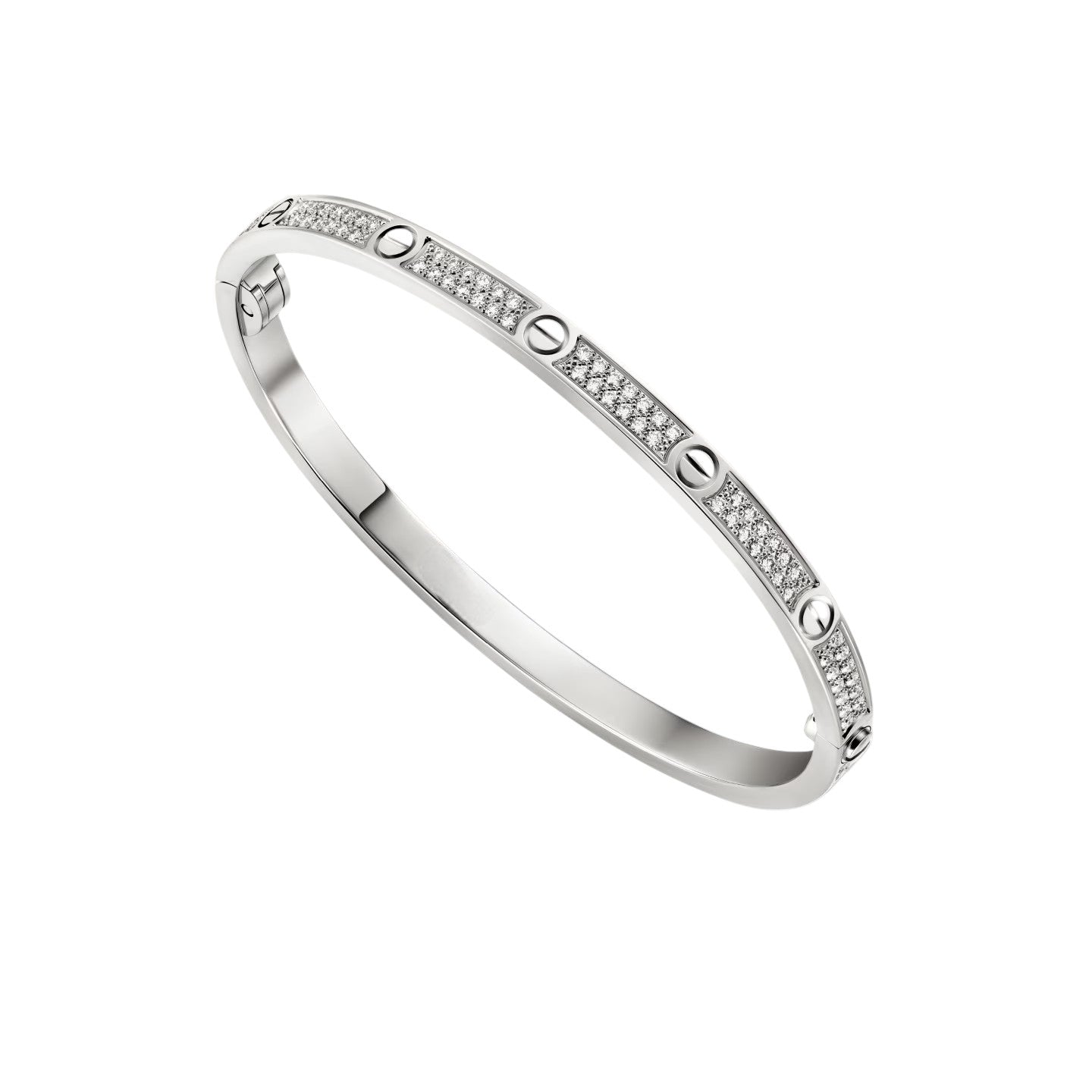 [Leaves]CLASSIC 3.65MM LOVE FULL PAVE BANGLE