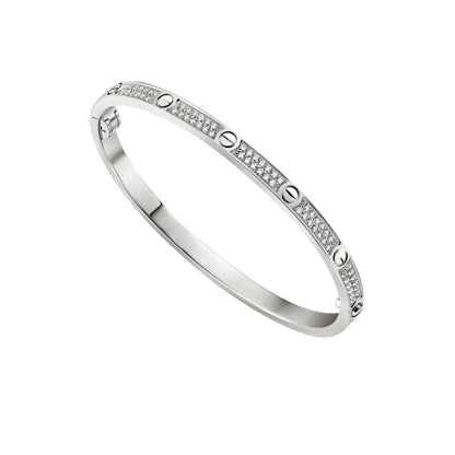 [Leaves]CLASSIC 3.65MM LOVE FULL PAVE BANGLE