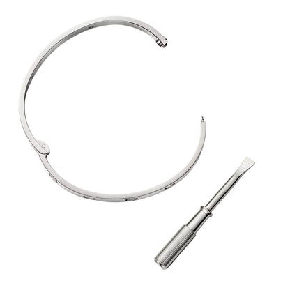 [Leaves]CLASSIC 6.1MM LOVE SINGLE-SCREW CLOSURE BANGLE - 4-DIAMOND