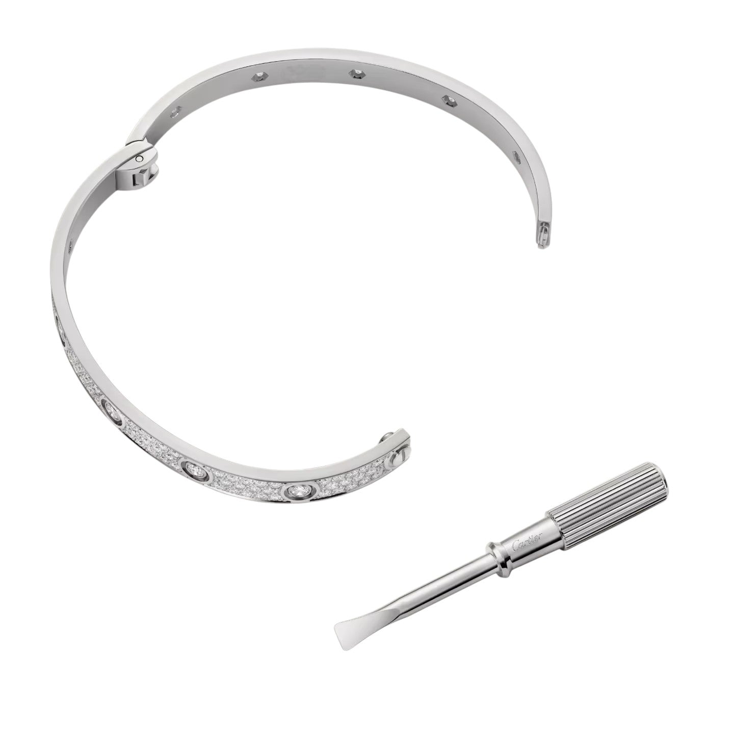 [Leaves]CLASSIC 6.1MM LOVE BANGLE - 10-DIAMOND FULL PAVÉ