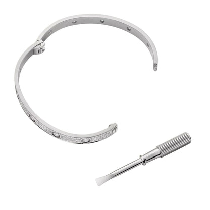 [Leaves]CLASSIC 6.1MM LOVE BANGLE - 10-DIAMOND FULL PAVÉ