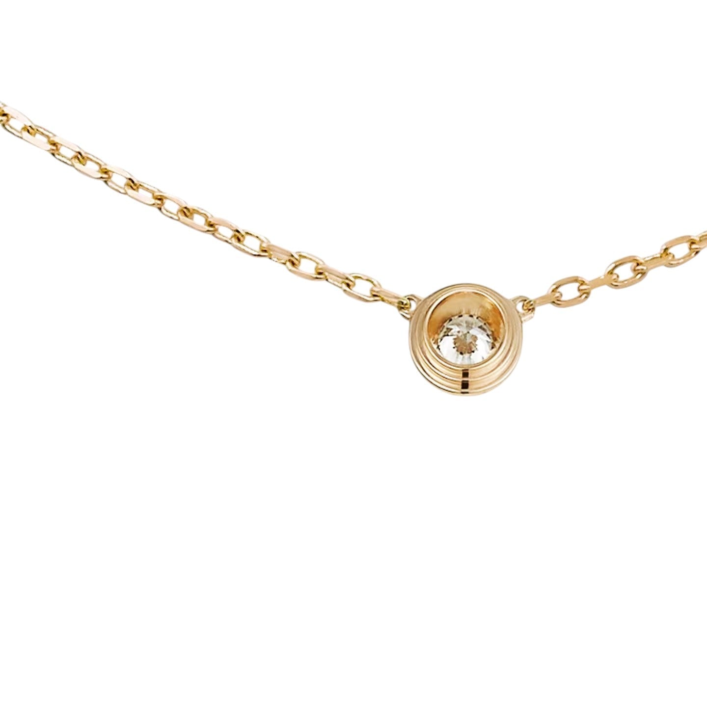 [Leaves]LOVE SCREW PENDANT SINGLE DIAMOND NECKLACE