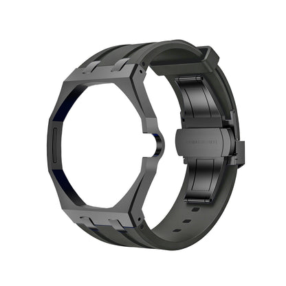 [Leaves]OAK POP BLACK STEEL CASE & SILICONE STRAP