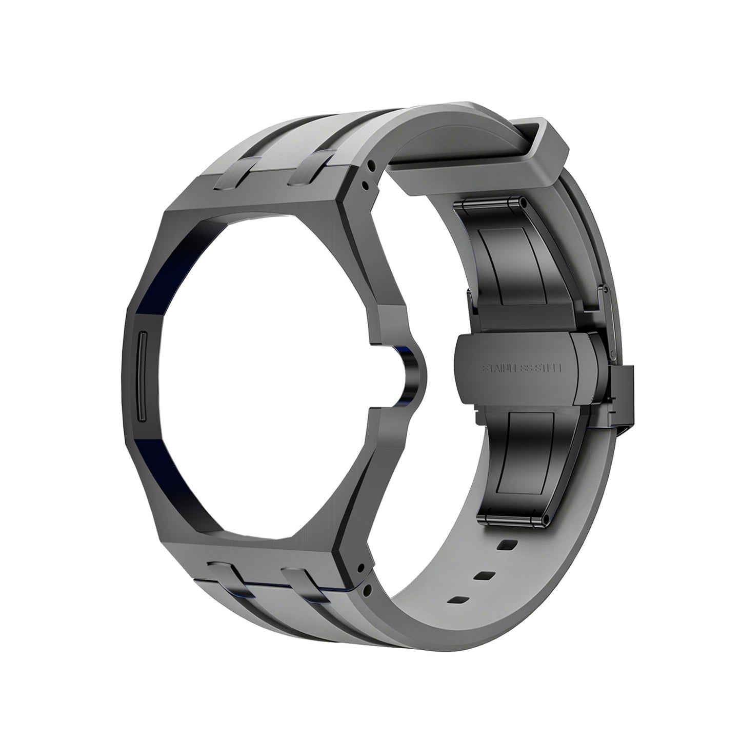 [Leaves]OAK POP BLACK STEEL CASE & SILICONE STRAP