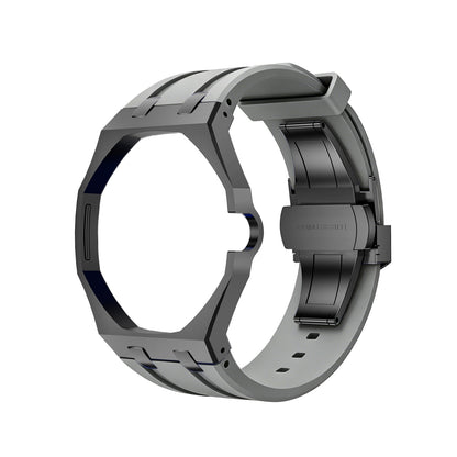 [Leaves]OAK POP BLACK STEEL CASE & SILICONE STRAP