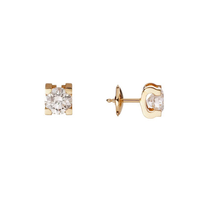 [Leaves]C DE DIAMOND STUD EARRINGS