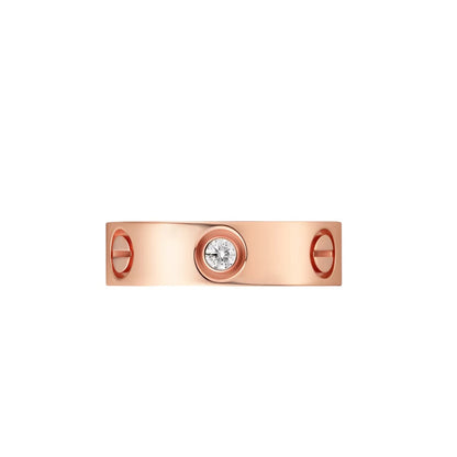 [Leaves]LOVE 5.5MM 3 DIAMONDS RING