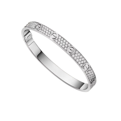 [Leaves]CLASSIC 6.1MM LOVE BANGLE - FULL PAVÉ