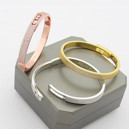 [Leaves]MOVE NOA FULL-PAVÉ DIAMOND BANGLE BRACELET