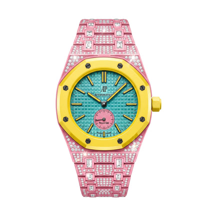 [Leaves]Royal Oak Pop Exclusive Bioceramic Case & Bioceramic Strap Full Diamond