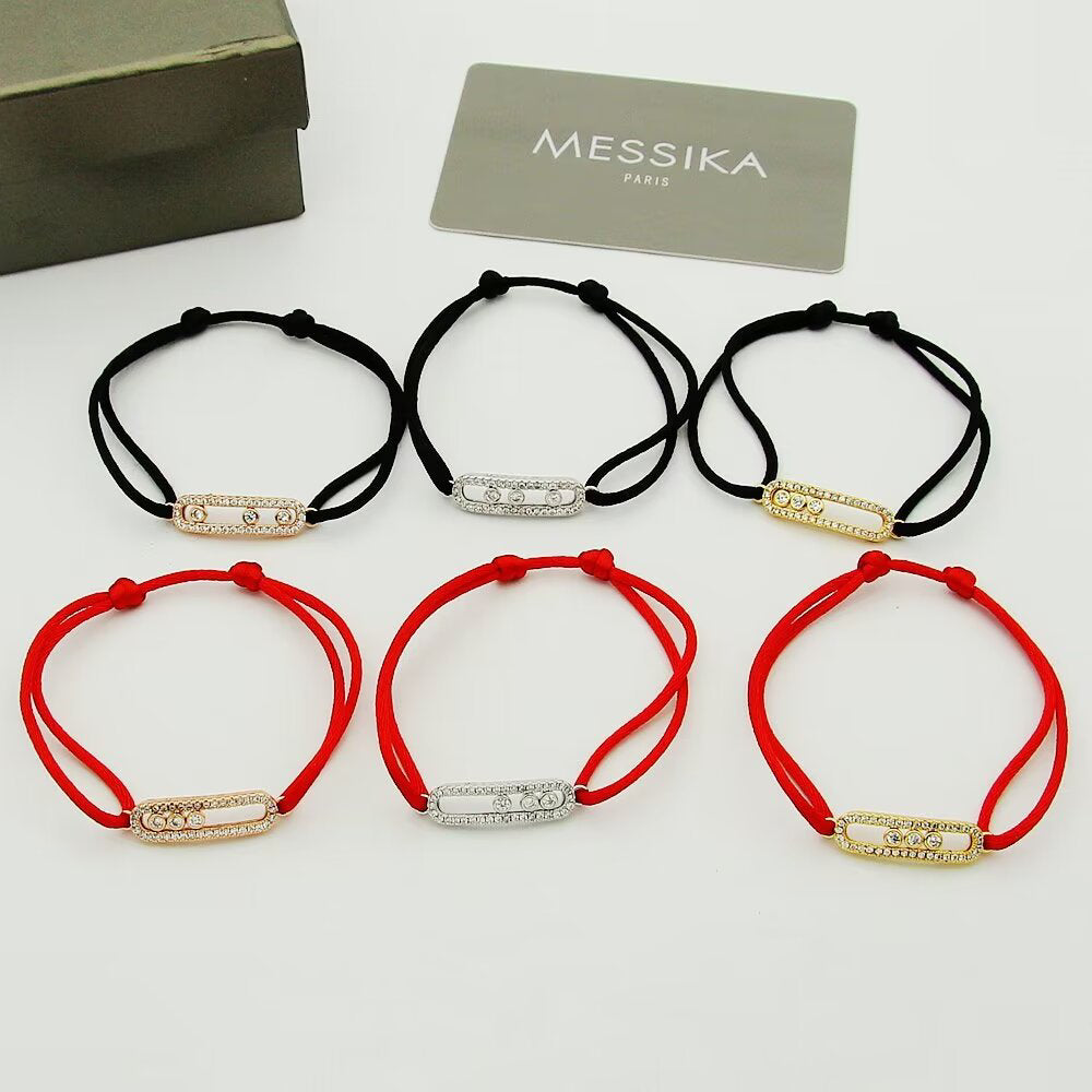 [Leaves]CARE(S) PAVÉ CORD BRACELET