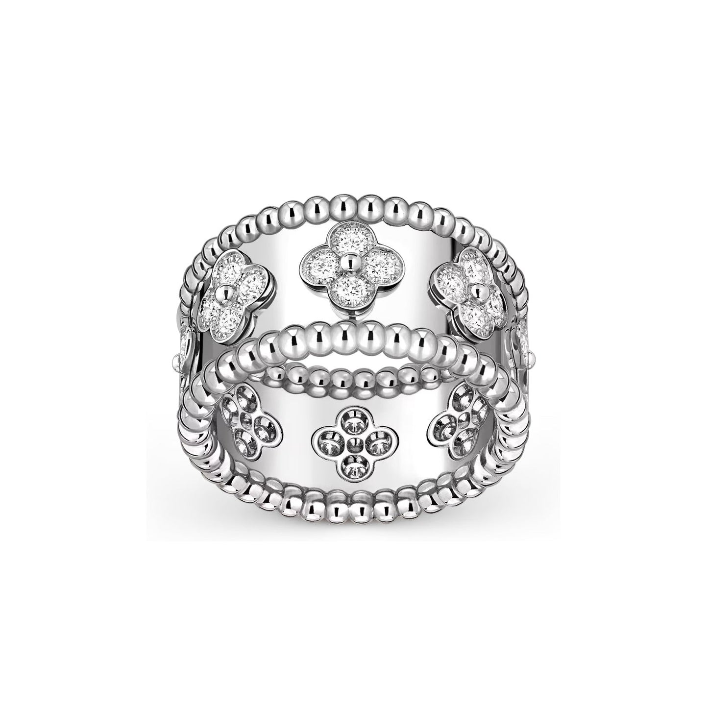 [Leaves]KALEIDOSCOPE RADIANCE WIDE BAND RING