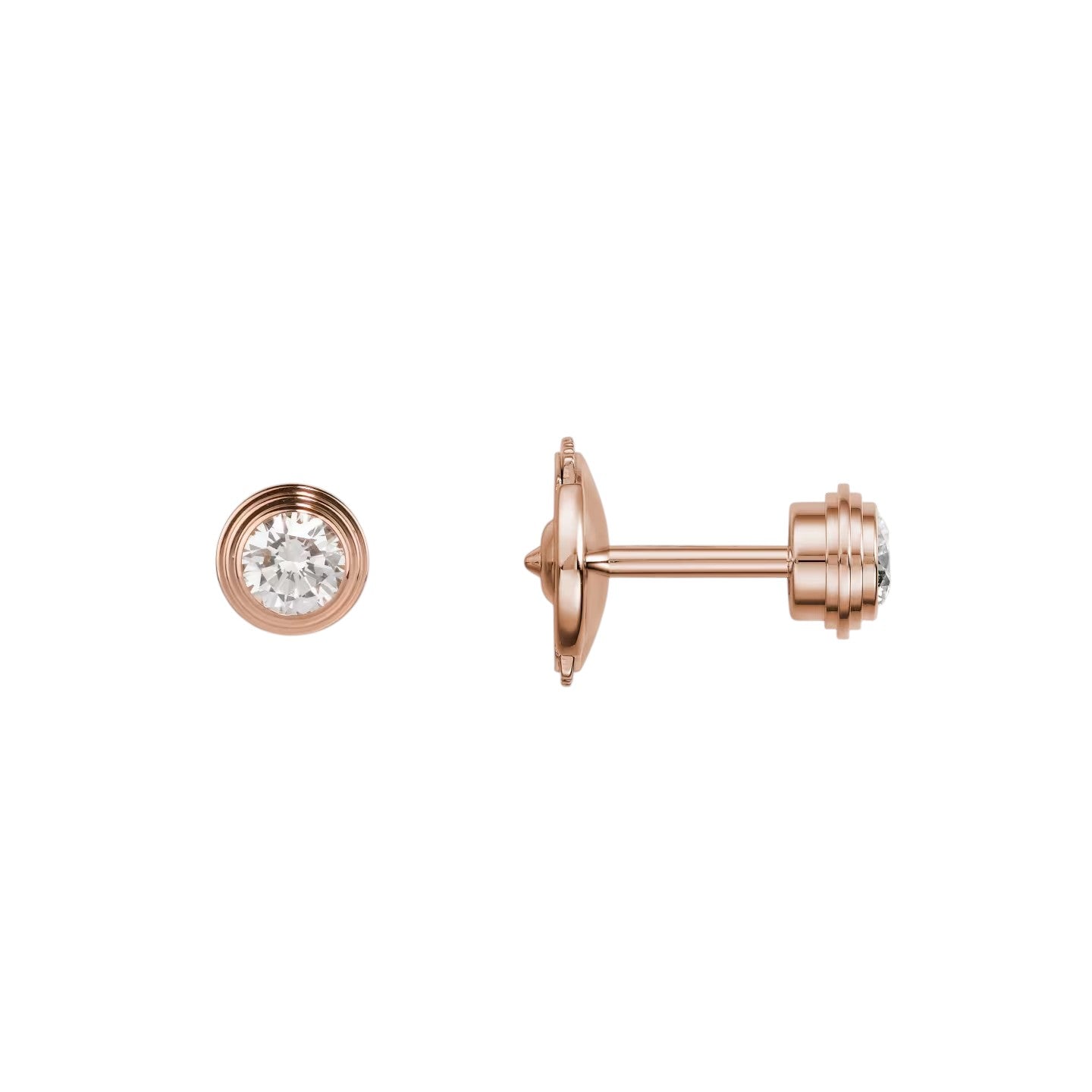 [Leaves]D'AMOUR 5MM DIAMOND STUD EARRINGS