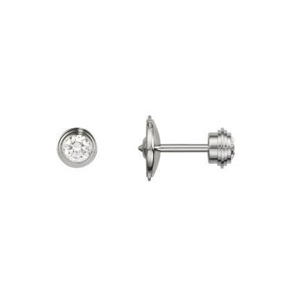 [Leaves]D'AMOUR 5MM DIAMOND STUD EARRINGS