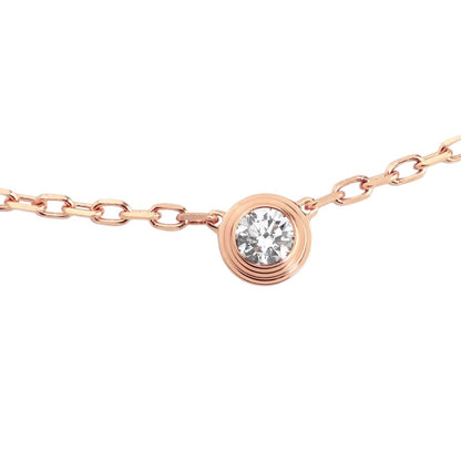 [Leaves]LOVE SCREW PENDANT SINGLE DIAMOND NECKLACE