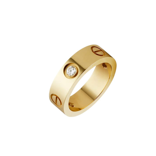 [Leaves]LOVE 5.5MM 3 DIAMONDS RING