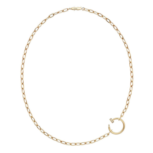 [Leaves]CLOU DIAMOND NAIL PENDANT NECKLACE