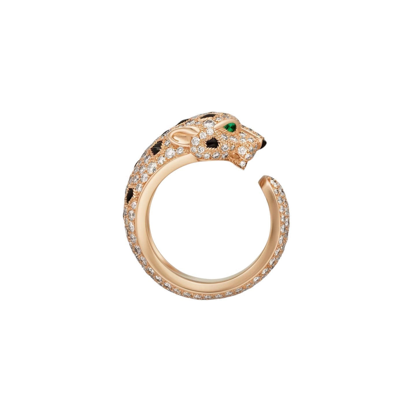 [Leaves]PANTHÈRE DE DIAMOND HALF-PAVÉ MEDIUM RING