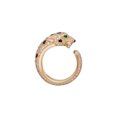 [Leaves]PANTHÈRE DE DIAMOND HALF-PAVÉ MEDIUM RING