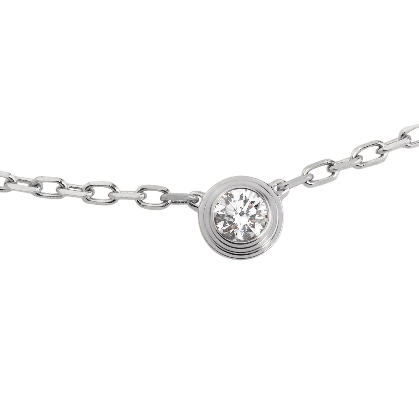 [Leaves]LOVE SCREW PENDANT SINGLE DIAMOND NECKLACE