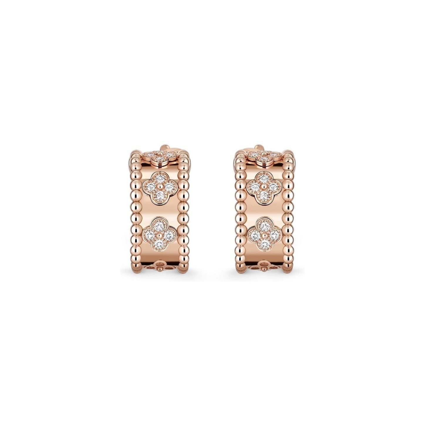 [Leaves]KALEIDOSCOPE CLOVER HOOP EARRINGS