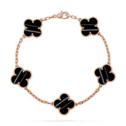 [Leaves]LUCKY CLOVER 5-MOTIF BRACELET - PULSE STONE COLLECTION