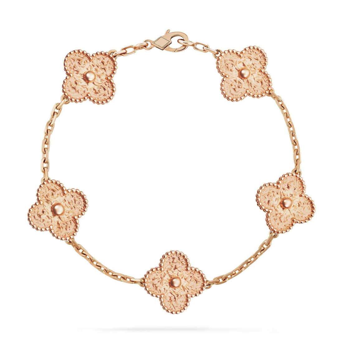 [Leaves]LUCKY CLOVER 5-MOTIF BRACELET - BRONZING