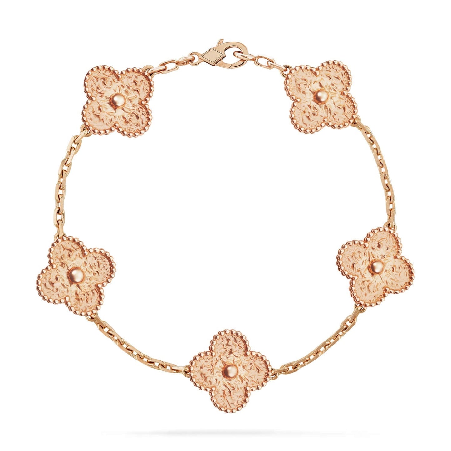 [Leaves]LUCKY CLOVER 5-MOTIF BRACELET - BRONZING