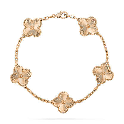 [Leaves]LUCKY CLOVER 5-MOTIF BRACELET - LASER COLLECTION