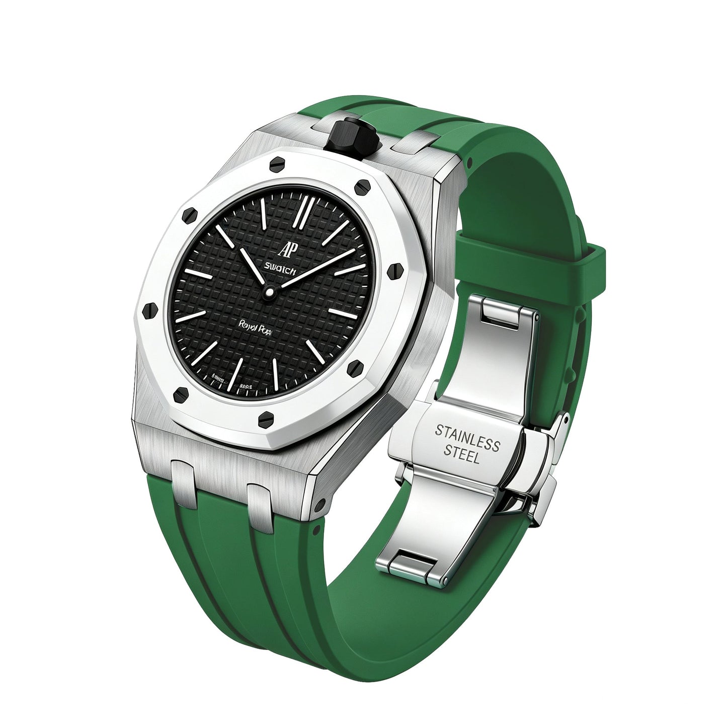 [Leaves]Royal Oak Pop Exclusive Steel Case & Silicone Strap With Cradle