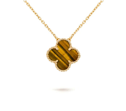 [Leaves]15MM CLOVER FLOWER PENDANT NECKLACE COLLECTION