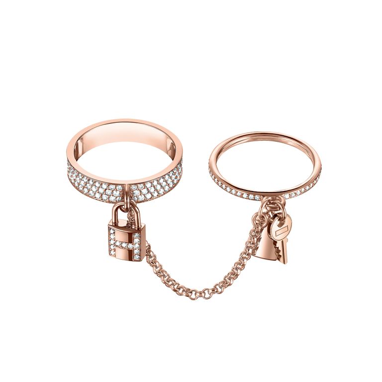 [Leaves]HM KELLY CLOCHETTE DOUBLE RING IN  WITH DIAMONDS
