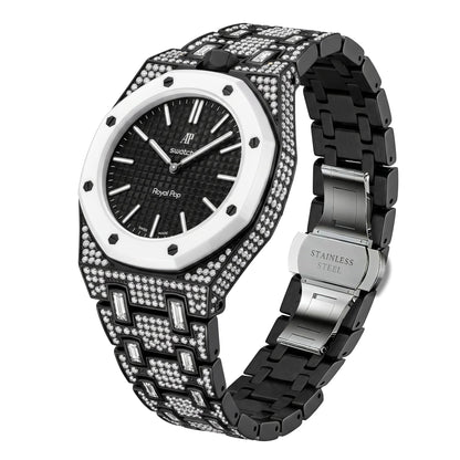 [Leaves]Royal Oak Pop Exclusive Bioceramic Case & Bioceramic Strap Full Diamond