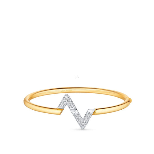 [Leaves]VOLTE UPSITE DOWN GOLD DIAMOND BRACELET