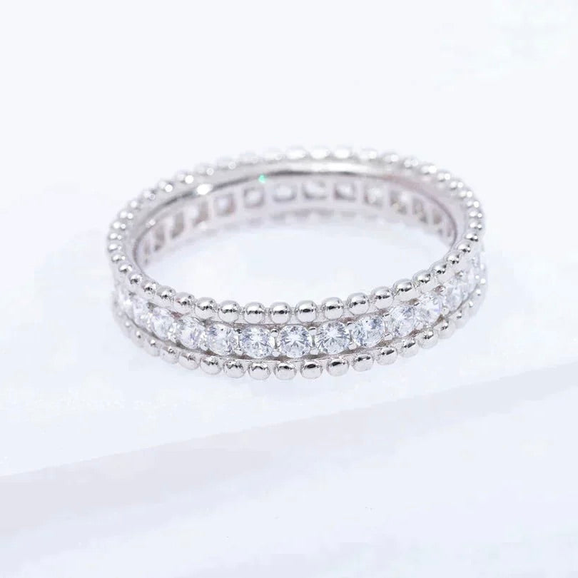 [Leaves]PERLEE DIAMOND SILVER RING