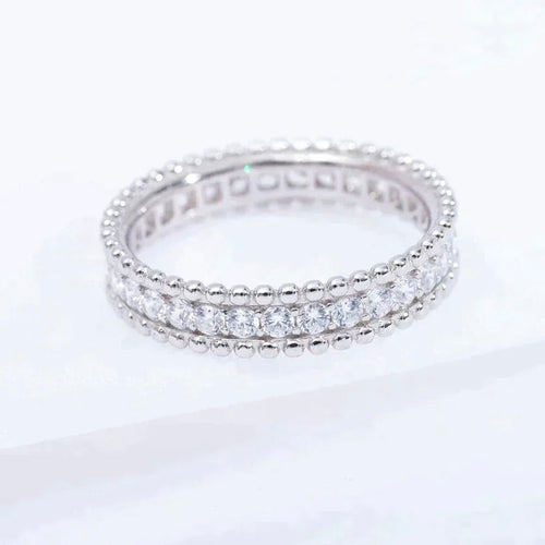 [Leaves]PERLEE DIAMOND SILVER RING