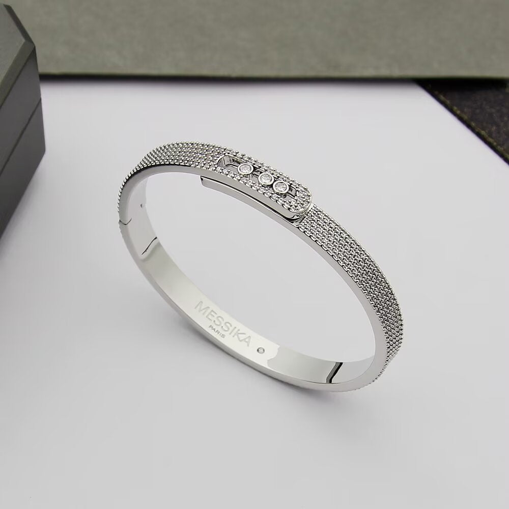 [Leaves]MOVE NOA FULL-PAVÉ DIAMOND BANGLE BRACELET