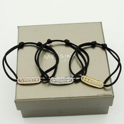 [Leaves]CARE(S) PAVÉ CORD BRACELET