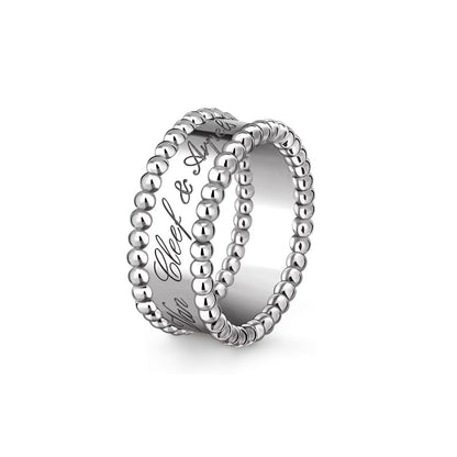 [Leaves]SIGNATURE DUAL-BEADED BAND RING