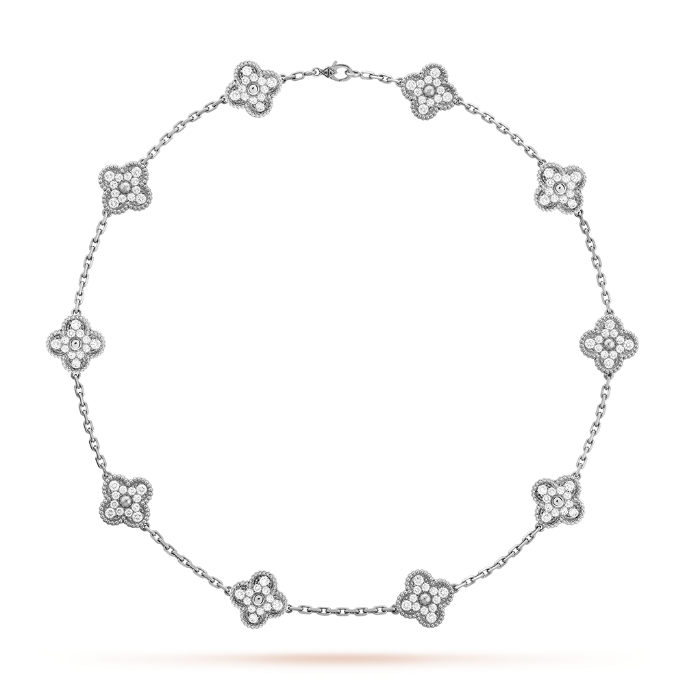 [Leaves]CLOVER 10 MOTIFS DIAMOND NECKLACE