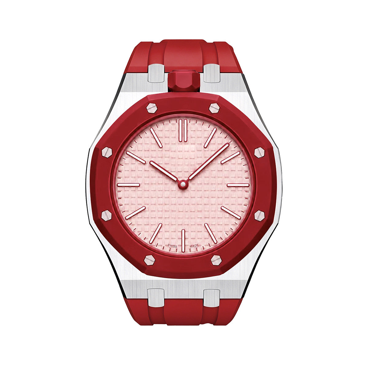 [Leaves]OAK POP RED STEEL SILICONE STRAP