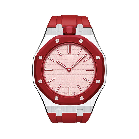 [Leaves]OAK POP RED STEEL SILICONE STRAP