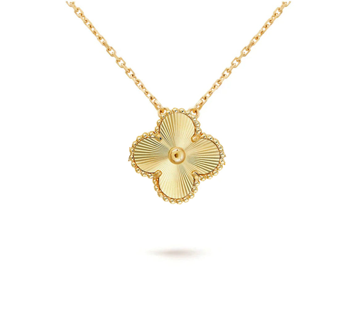 [Leaves]15MM CLOVER FLOWER PENDANT NECKLACE COLLECTION