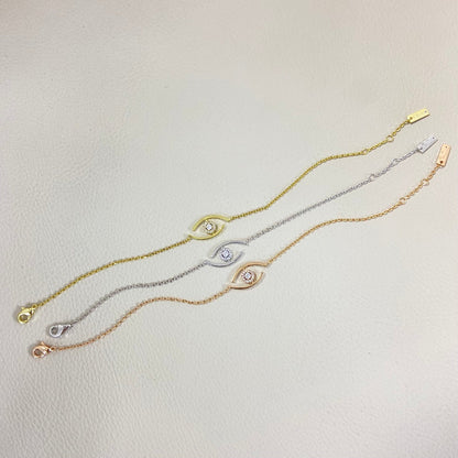 [Leaves]LUCKY EYE PAVÉ-SET DIAMOND BRACELET
