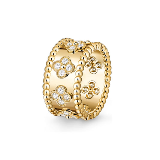 [Leaves]KALEIDOSCOPE RADIANCE WIDE BAND RING