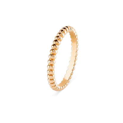 [Leaves]SIGNATURE PERLÉE BEADED BAND RING