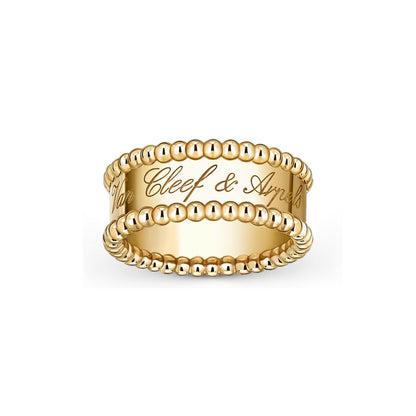 [Leaves]SIGNATURE DUAL-BEADED BAND RING