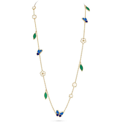 [Leaves]LUCKY SPRING BUTTERFLY 15 FLOWER NECKLACE