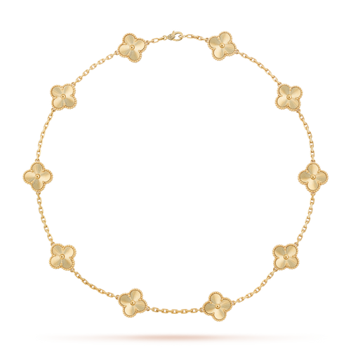 [Leaves]CLOVER 10 MOTIFS LASER NECKLACE